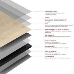 Panneau mural de salle de bain l.125 x H.255 cm, travertin beige, Schulte DécoDesign