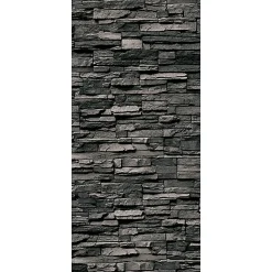 Panneau mural de salle de bains l.100 x H.210 cm, effet parement pierre gris, Schulte Décodesign vendu par 2