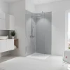 Panneau mural de salle de bains l.90 x H.210 cm, gris argenté, Schulte Décodesign couleur vendu par 2