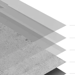Panneau mural de salle de bains l.100 x H.255 cm, effet pierre gris clair, Schulte DécoDesign