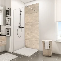 Panneau mural salle de bains beige Castello l.100 x H.210 cm, Schulte DécoDesign Décor