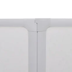 Pare baignoire à 7 volets avec porte-serviettes (140x168 cm - Blanc)