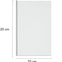 Pare baignoire 1 volet 70x120 cm avec profilé en aluminium argenté