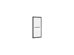 Pare baignoire coulissant noir mat avec porte serviette - 100x140 cm - WAIMEA