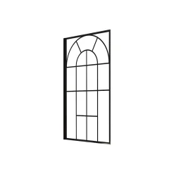 Pare Baignoire Déco 75x130 cm - Verre Trempé 4 mm Sérigraphie Verrière - Profilé Noir Mat