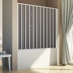 Pare baignoire de douche 150 CM H150 PVC mod. Delfi avec ouverture latérale