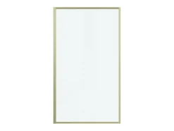 Pare baignoire doré style art déco - 80 x 140 cm - Verre trempé - BRADENTON