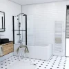 Pare baignoire Ibiza volet pivotant noir 130 x 105cm Galedo