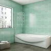 Pare baignoire L.70 x H.130cm profilé blanc écran paroi pivotante - Installation réversible - 4mm verre sécurité