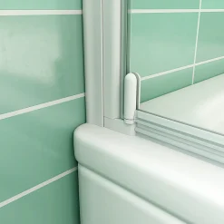 Pare baignoire L.70 x H.130cm profilé blanc écran paroi pivotante - Installation réversible - 4mm verre sécurité