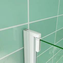 Pare baignoire L.70 x H.130cm profilé blanc écran paroi pivotante - Installation réversible - 4mm verre sécurité
