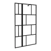 Pare baignoire noir mat au style industriel avec volet pivotant - 100 x 140 cm - OBELINI