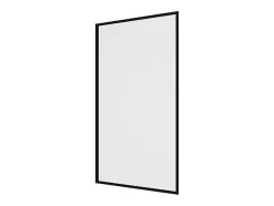 Pare baignoire noir mat style industriel - 80 x 140 cm - Verre trempé - BRADENTON