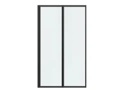 Pare baignoire pliant en métal style atelier - Noir mat - 80 x 140 cm - DISTRICT