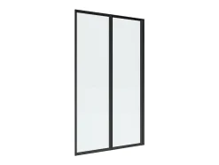 Pare baignoire pliant en métal style atelier - Noir mat - 80 x 140 cm - DISTRICT
