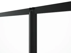 Pare baignoire pliant en métal style atelier - Noir mat - 120 x 140 cm - DISTRICT