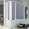 Pare baignoire 70x170CM H150 en Plastique pvc modèle Santorini avec l'ouverture centrale