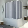Pare baignoire70x150 CM H150 en Plastique pvc modèle Santorini avec l'ouverture latérale