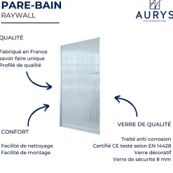 Pare bain gauche AURYS Raywall noir
