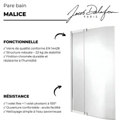Pare bain JACOB DELAFON pour baignoire Malice