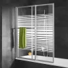 Pare-baignoire -70 - 118x140 cm - extensible - écran de baignoire coulissant - verre 3 mm -alu