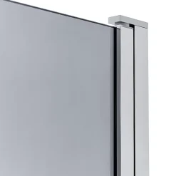 Pare-baignoire 1 volet verre gris fumé anticalcaire GoodHome Nubia H. 150 x l. 95 cm