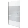 Pare-baignoire 1 volet verre miroir anticalcaire GoodHome Nubia H. 150 x l. 95 cm