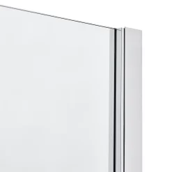 Pare-baignoire 2 volets verre transparent profilé finition poli GoodHome Calera H. 140 x l. 104 cm
