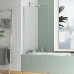 Pare-baignoire 130 x 70 cm chromé Essentiel Galedo