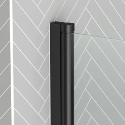 Pare-baignoire 70 x 120 cm noir mat Essentiel Galedo