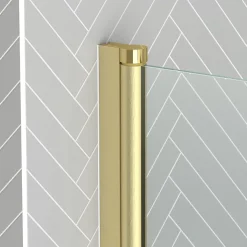 Pare-baignoire 120 x 70 cm or brossé Essentiel Galedo