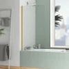 Pare-baignoire 130 x 70 cm or brossé Essentiel Galedo