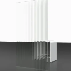Pare-baignoire 80 x 140 cm Schulte, 1 volet pivotant, verre transparent rainuré, profilé noir