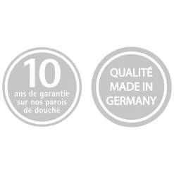 Pare-baignoire 80 x 140 cm Schulte, 1 volet pivotant, verre transparent rainuré, profilé noir