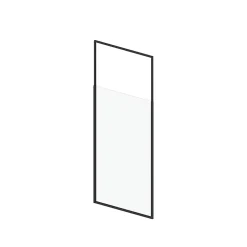 Pare-baignoire extensible 75 x 153/202 cm noir mat Galedo