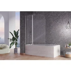 Pare-baignoire fixe et pivotant RITA 120 x 150 cm