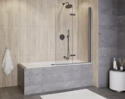 Pare-baignoire Lumix Gun Metal 100x145cm