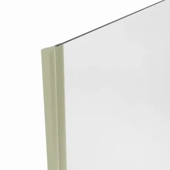 Pare-baignoire pivotant 1 volet, 140 x 80 cm, verre transparent 5mm, profilé doré mat, Schulte Capri