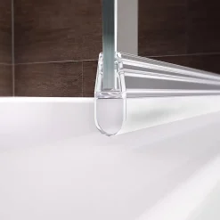 Pare-baignoire pivotant 2 volets, 112 x 140 cm, verre transparent anticalcaire 5mm, Schulte Liane