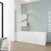 Pare-baignoire pivotant 1 volet, 80 x 140 cm, verre transparent anticalcaire 5 mm, Schulte Liane