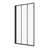 Pare-baignoire pivotant noir mat look atelier - 80 x 140 cm - DOLANA