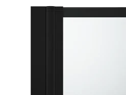 Pare-baignoire pivotant noir mat look atelier - 80 x 140 cm - DOLANA