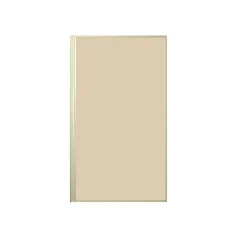 Pare-baignoire rabattable H.130 x l.75 cm, verre brun, profilés dorés brossés, Galedo Golden Edge