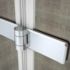 Pare-baignoire rabattable BALY en verre 6 mm transparent 120 x 140 cm