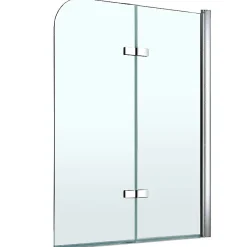 Pare-baignoire rabattable BALY en verre 6 mm transparent 120 x 140 cm