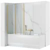 Pare-Baignoire Rea Agata-3 120 Brush Gold