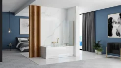 Pare-Baignoire REA Elegant Gold 80