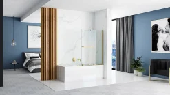 Pare-Baignoire REA Fabian Brushed Gold 100