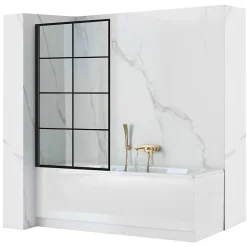 Pare-Baignoire REA Lagos-1 Fix 70 Black
