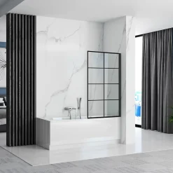 Pare-Baignoire REA Lagos-1 Fix 70 Black